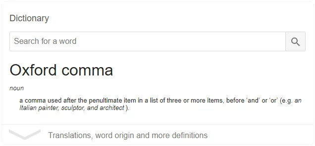 When to use the oxford comma